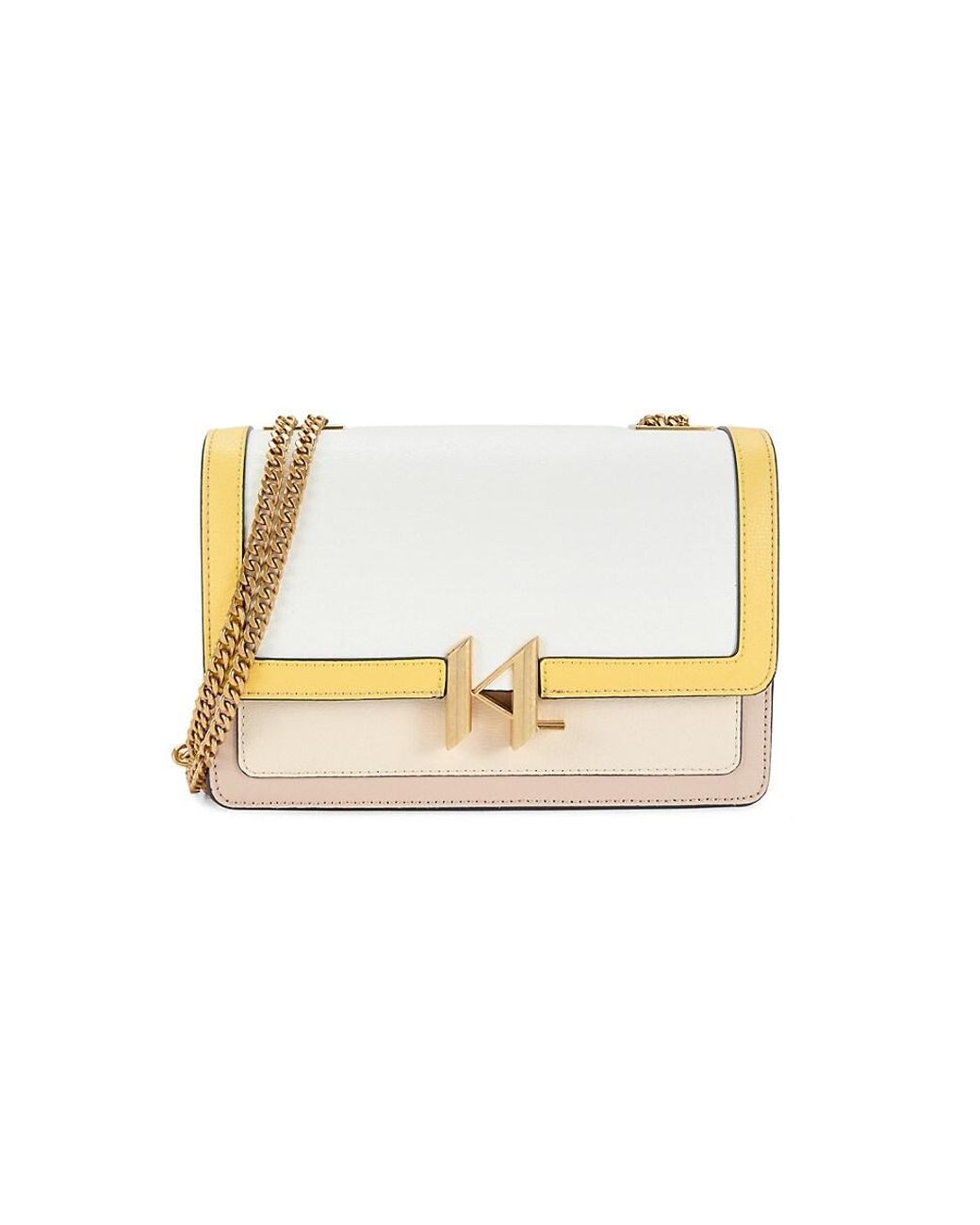 Karl Lagerfeld Corinne Colorblock Shoulder Bag in White Lyst UK