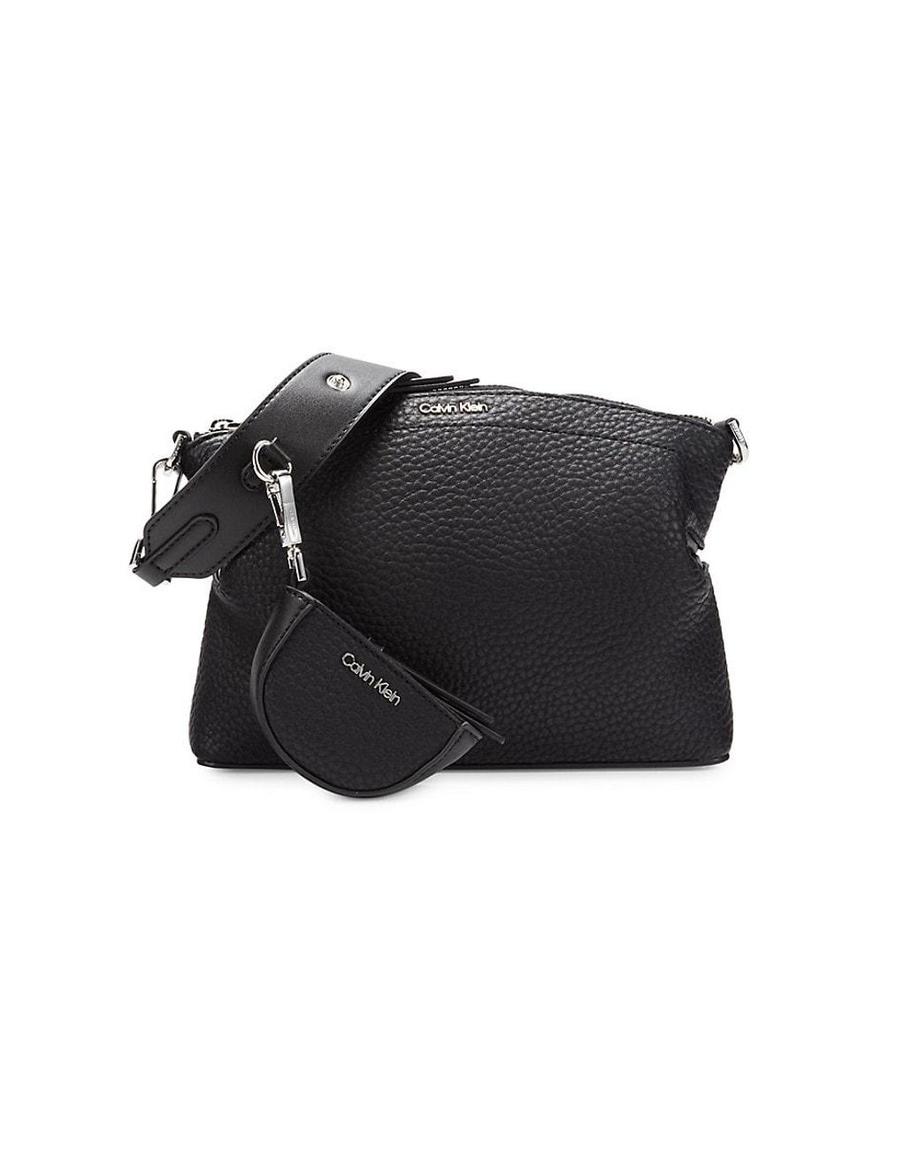 【レディース】 Cypress Logo Crossbody バッグ Calvin Klein Cypress Logo Crossbody Bag in Black | Lyst