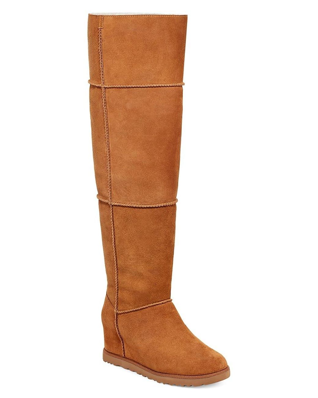 UGG Classic Femme Over The Knee Sheepskin Lined Suede Boots in