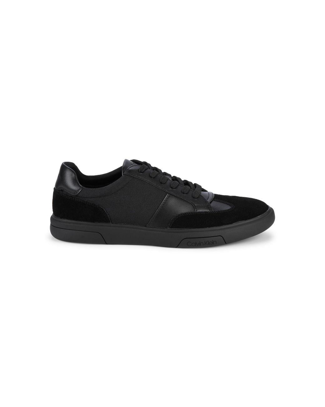 Calvin Klein Suede Gaius Lace-up Sneakers in Black for Men | Lyst