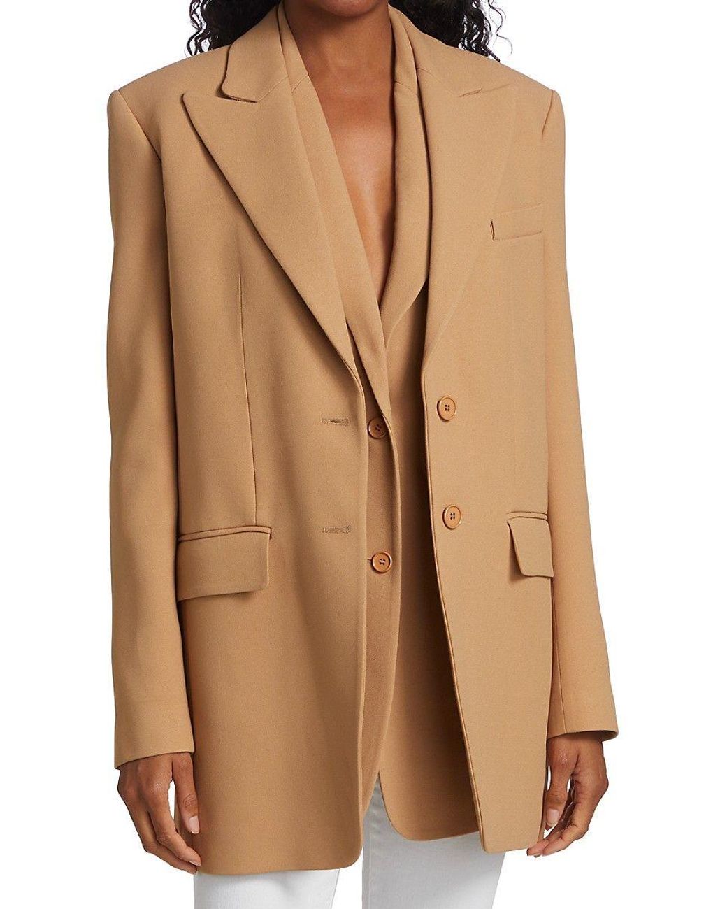 Michael Kors Oversized Boyfriend Blazer in Brown Lyst