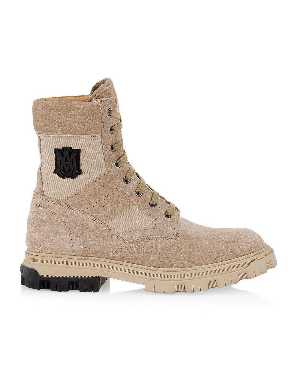 Amiri Military Combat Leather Boots in Natural for Men Lyst