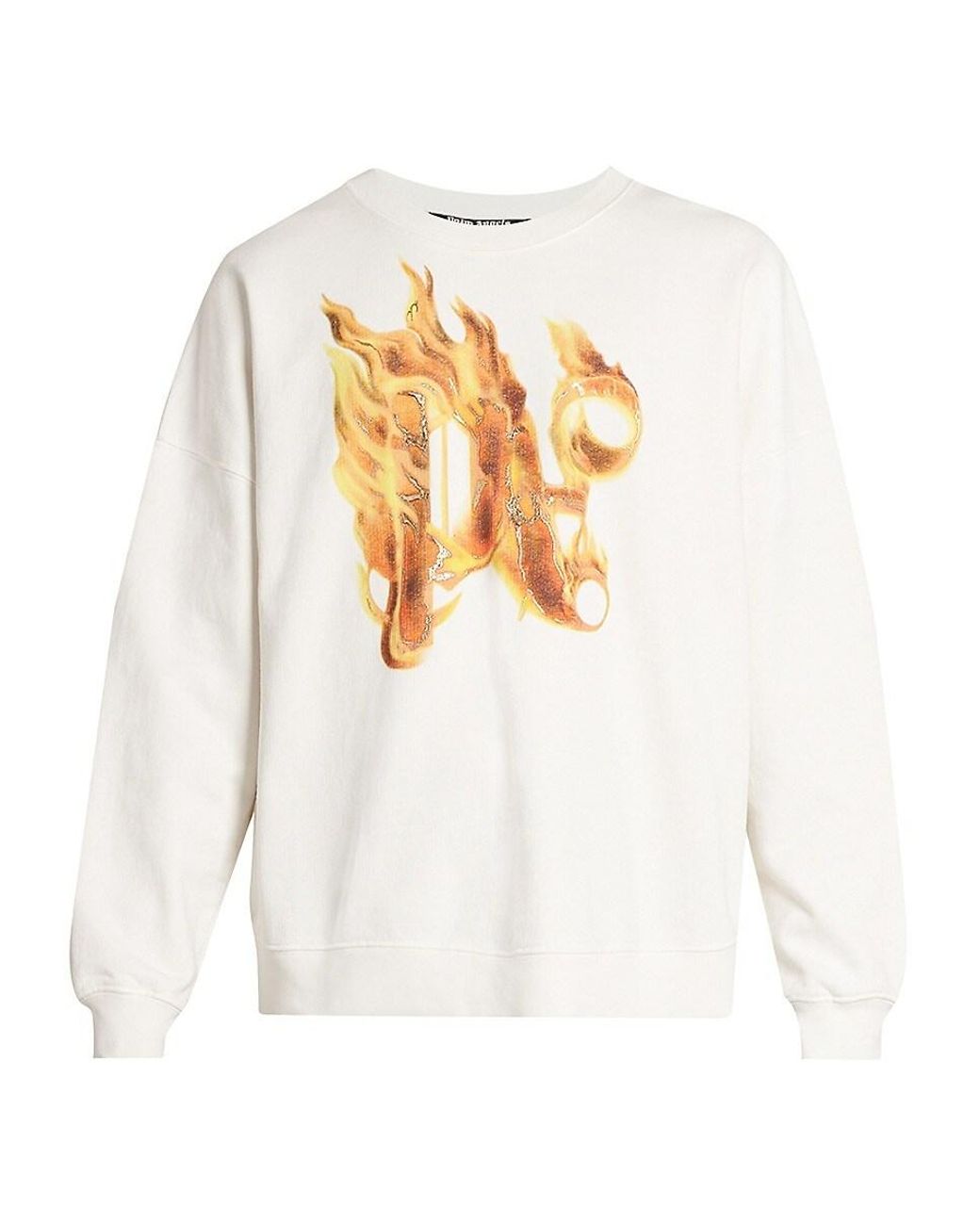 スウェット・トレーナー PALM ANGELS COTTON \"BURNING MONOGRAM\" PRINT SWEATSHIRT Palm Angels Burning monogram-print Sweatshirt | Black | FARFETCH