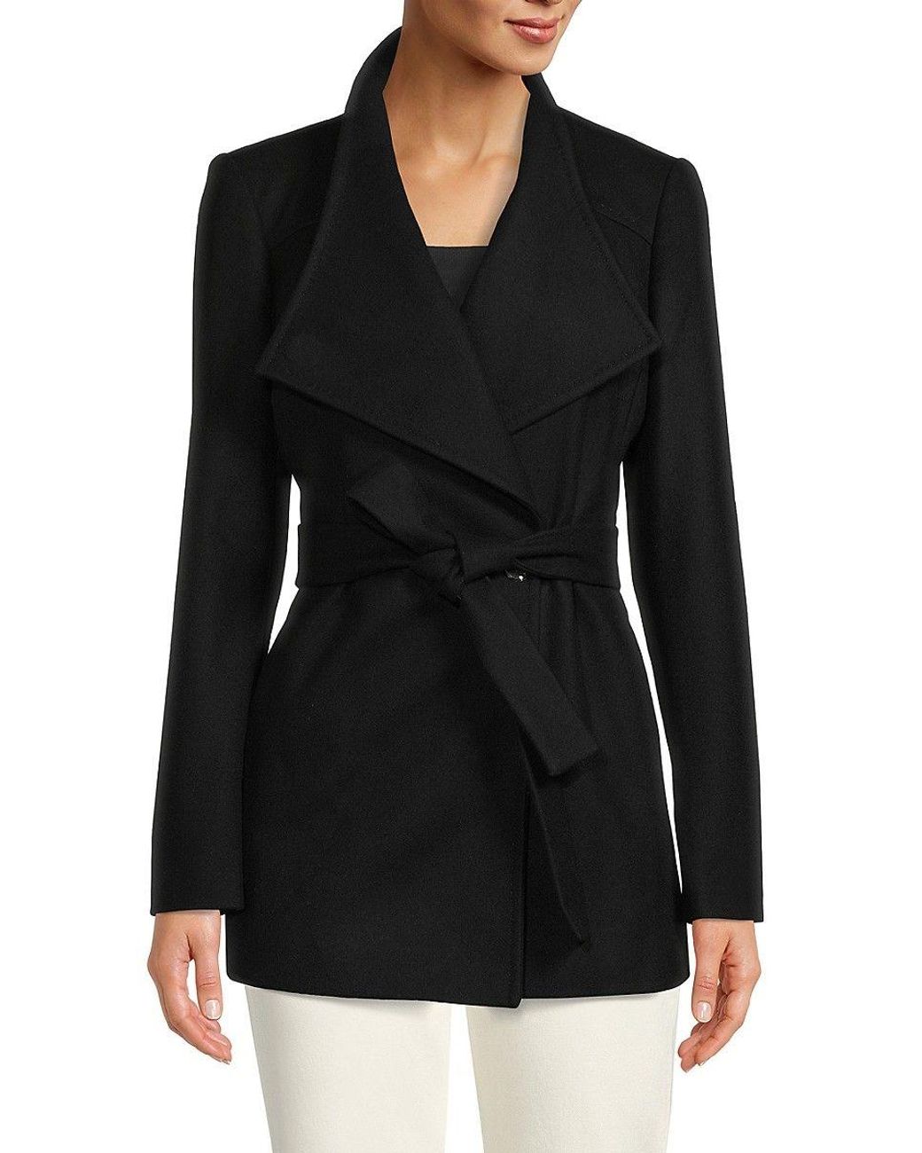 Ted Baker Rytaa Belted Wool Blend Coat in Black Lyst