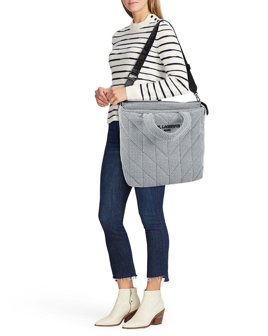 在庫有即発】Karl Lagerfeld QUILTING VOYAGE BIKER LARGE TOTE KARL LAGERFELD PARIS Voyage Large Nylon Tote - Macy's