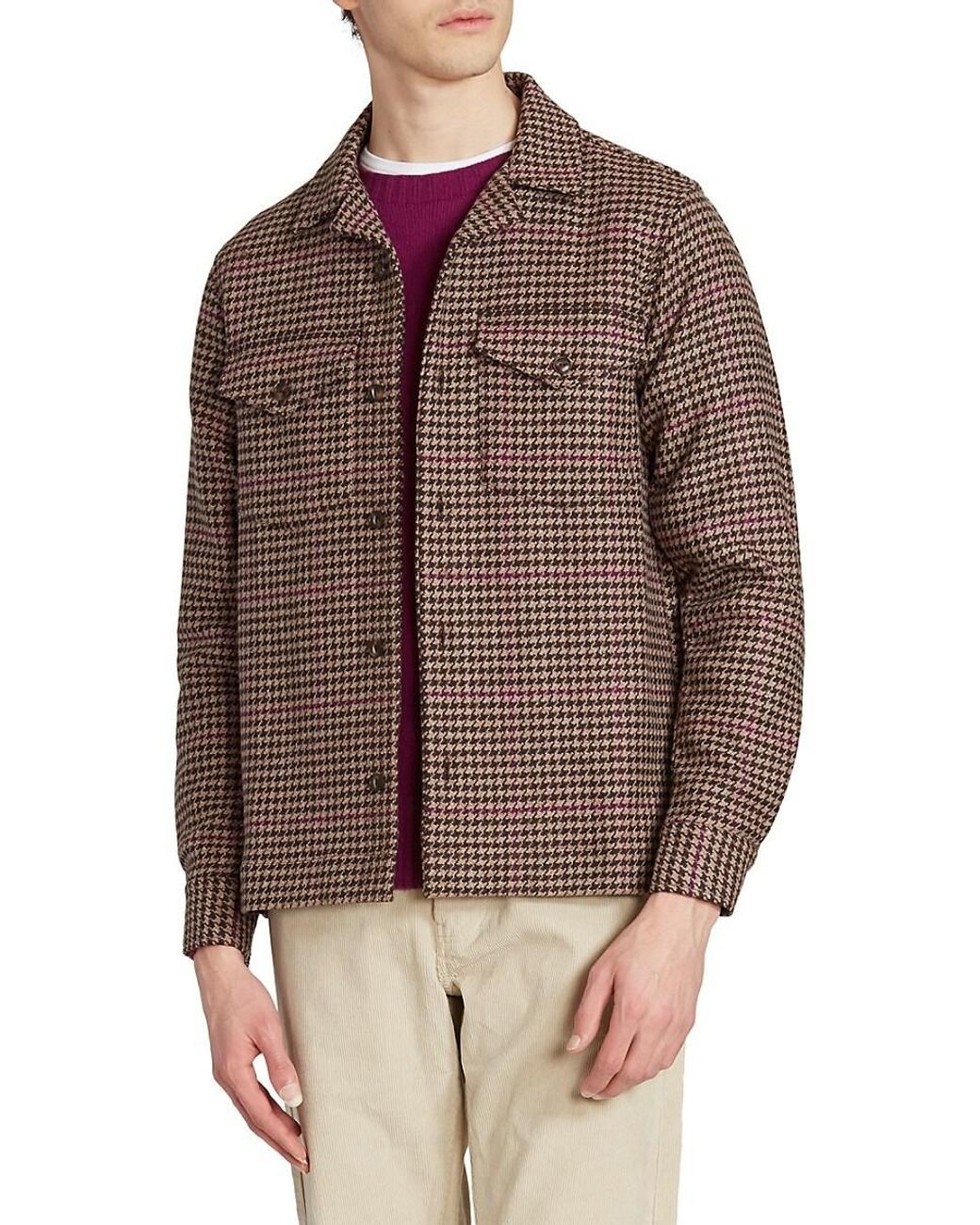 houndstooth overshirt