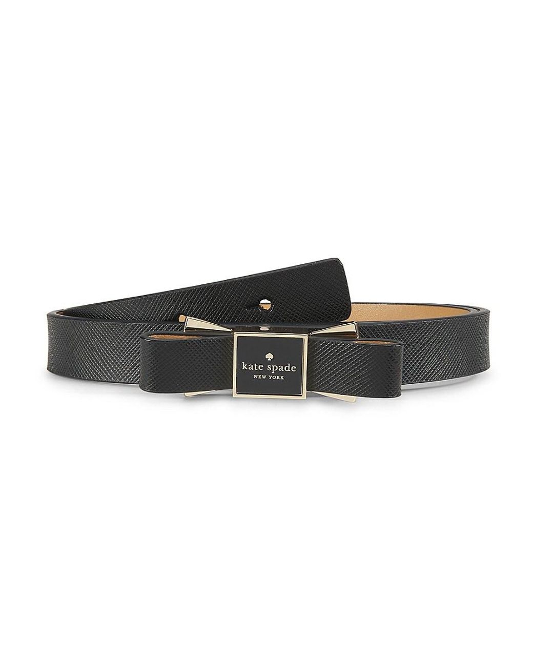 Kate Spade Morgan Bow Leather Belt in Black Lyst