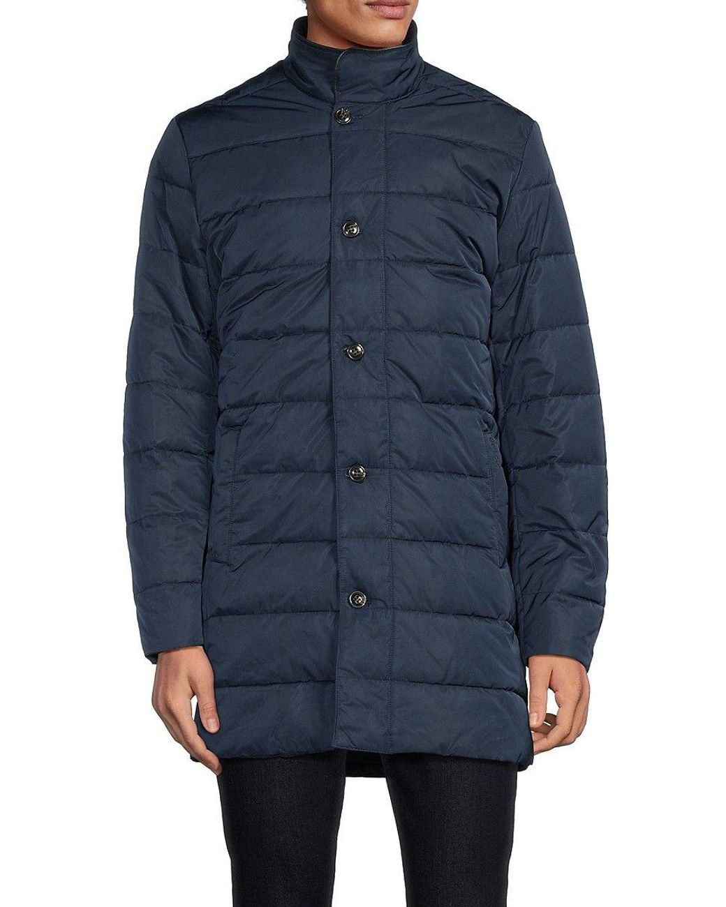 Barbour Quilted Long Puffer Jacket in Blue for Men Lyst