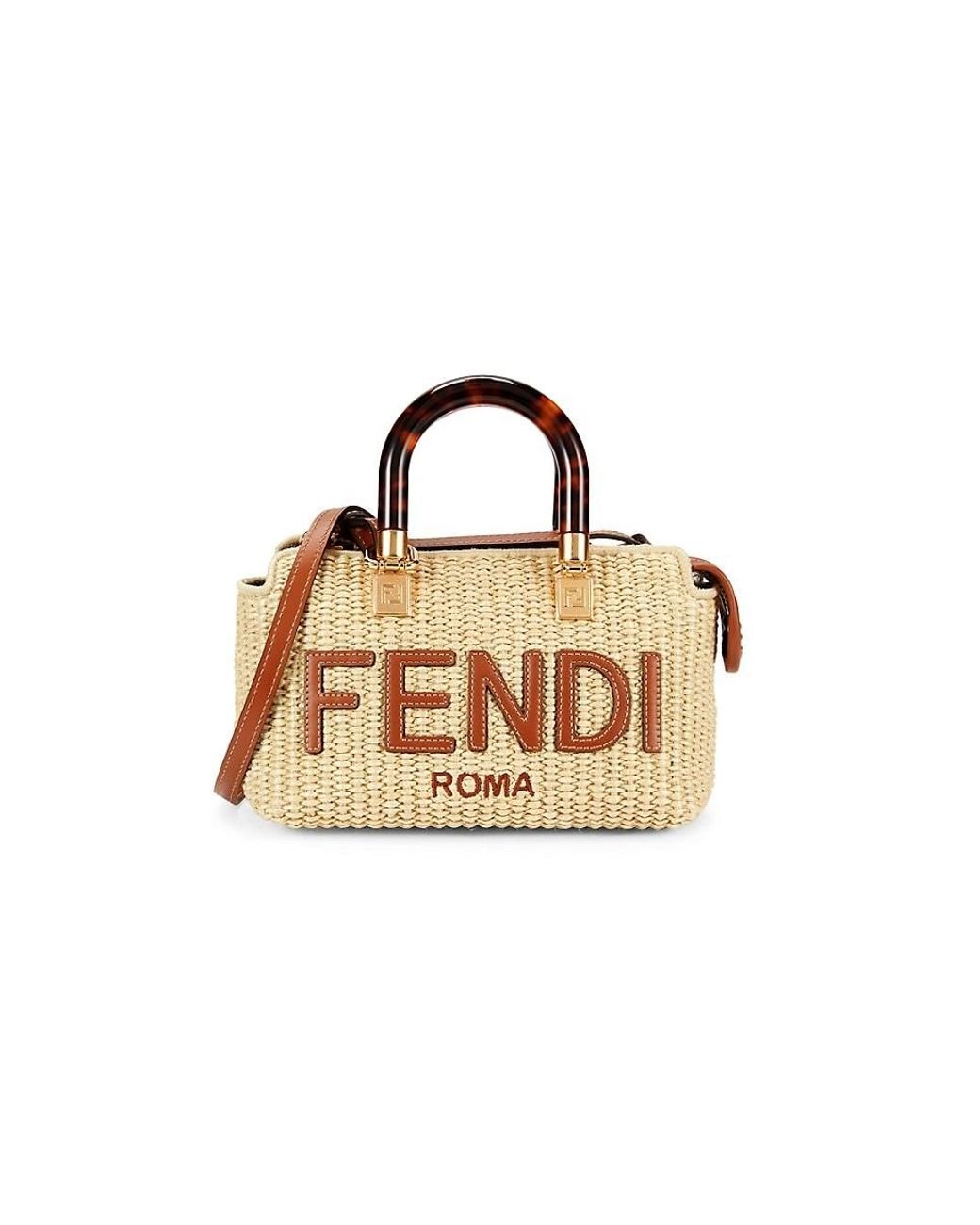 Fendi Woven Crossbody Mini Bag in Metallic Lyst