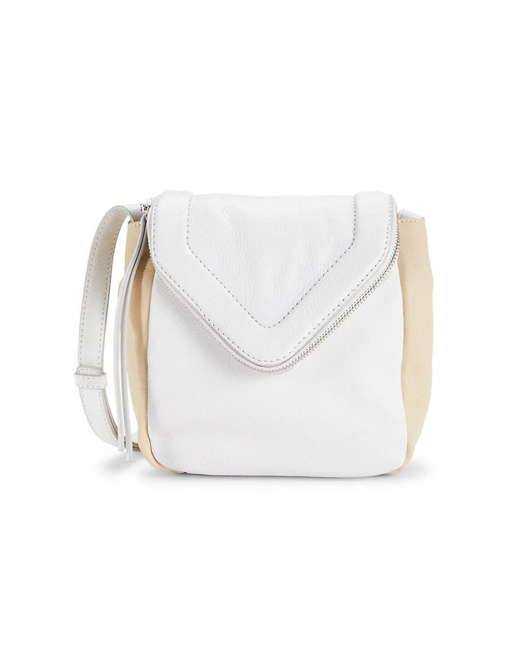 Vince Camuto Large Leather Crossbody Bag in White Lyst