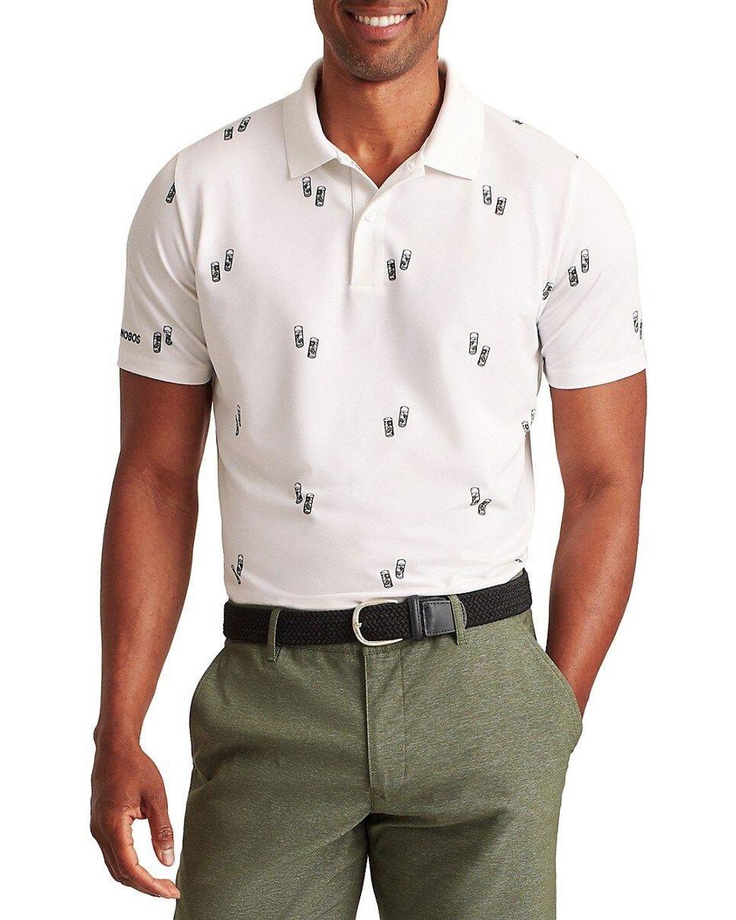 Bonobos Gin Tonic Print Performance Polo in White for Men Lyst
