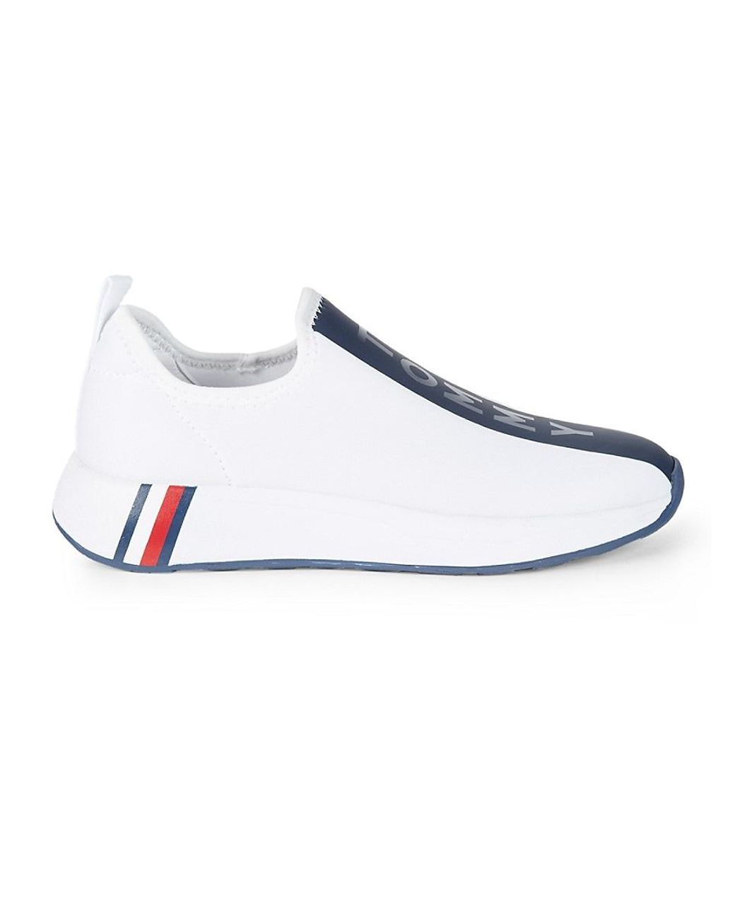 Tommy Hilfiger Arizel Logo Slip-on Sneakers in White | Lyst