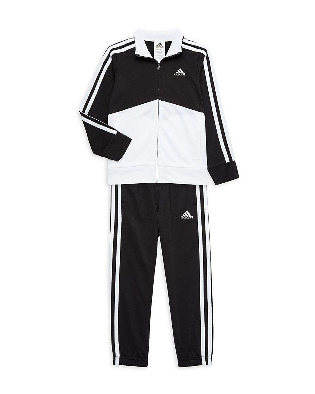 adidas Little Boy's 2piece Two Tone Track Jacket & Pants Set in Black for Men Lyst