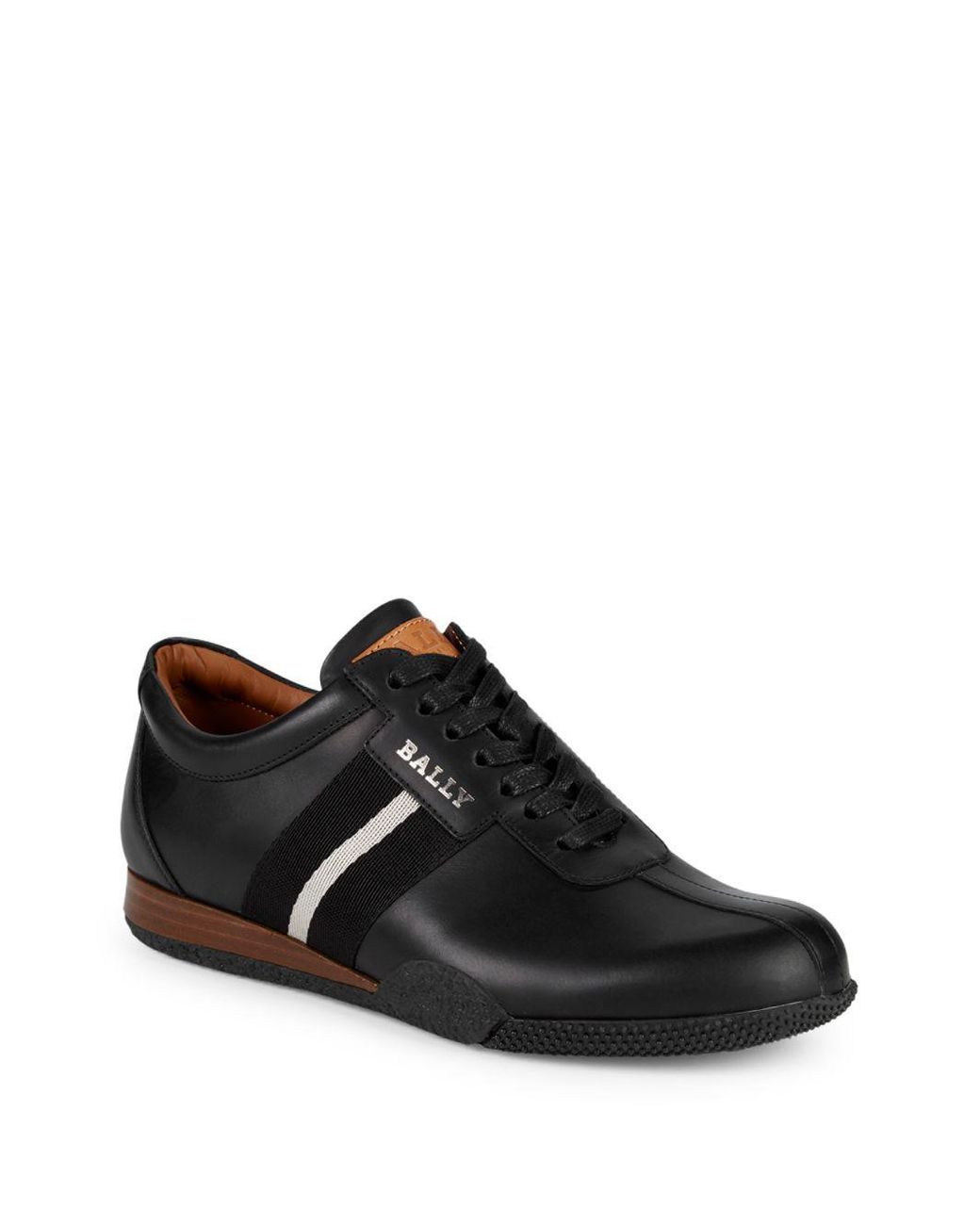 Bally Frenz Leather Platform Sneakers in Black for Men | Lyst