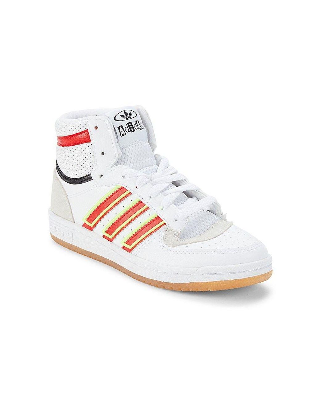 adidas Kid's Top Ten Rb Colorblock High Top Sneakers in White | Lyst
