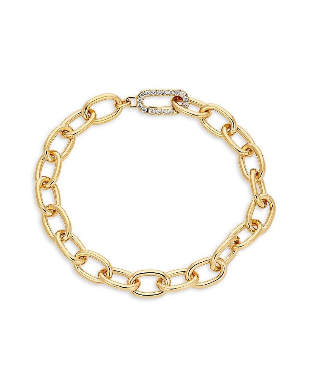 Adriana Orsini Gemma 18k Goldplated & Cubic Zirconia Chain Bracelet in ...