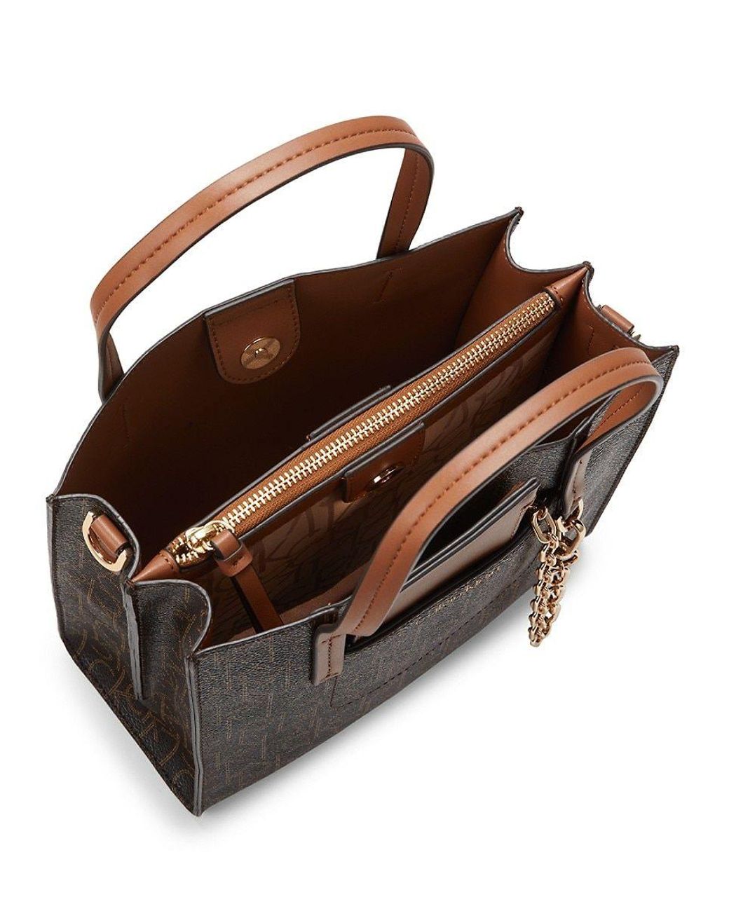 Leather handbag Calvin Klein Beige in Leather - 33571179