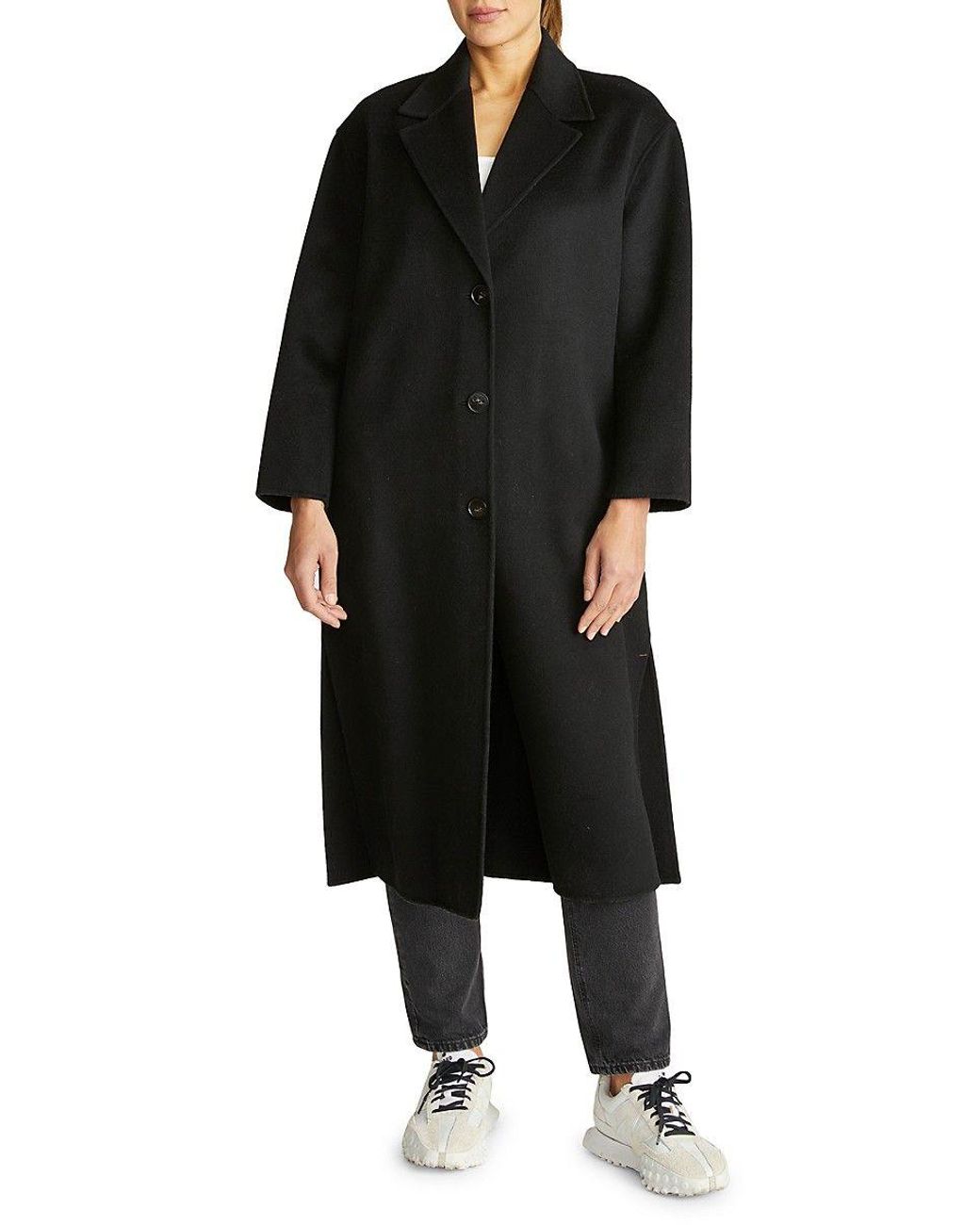 H by Hudson Hudson Wool & Cashmere Coat in Black | Lyst