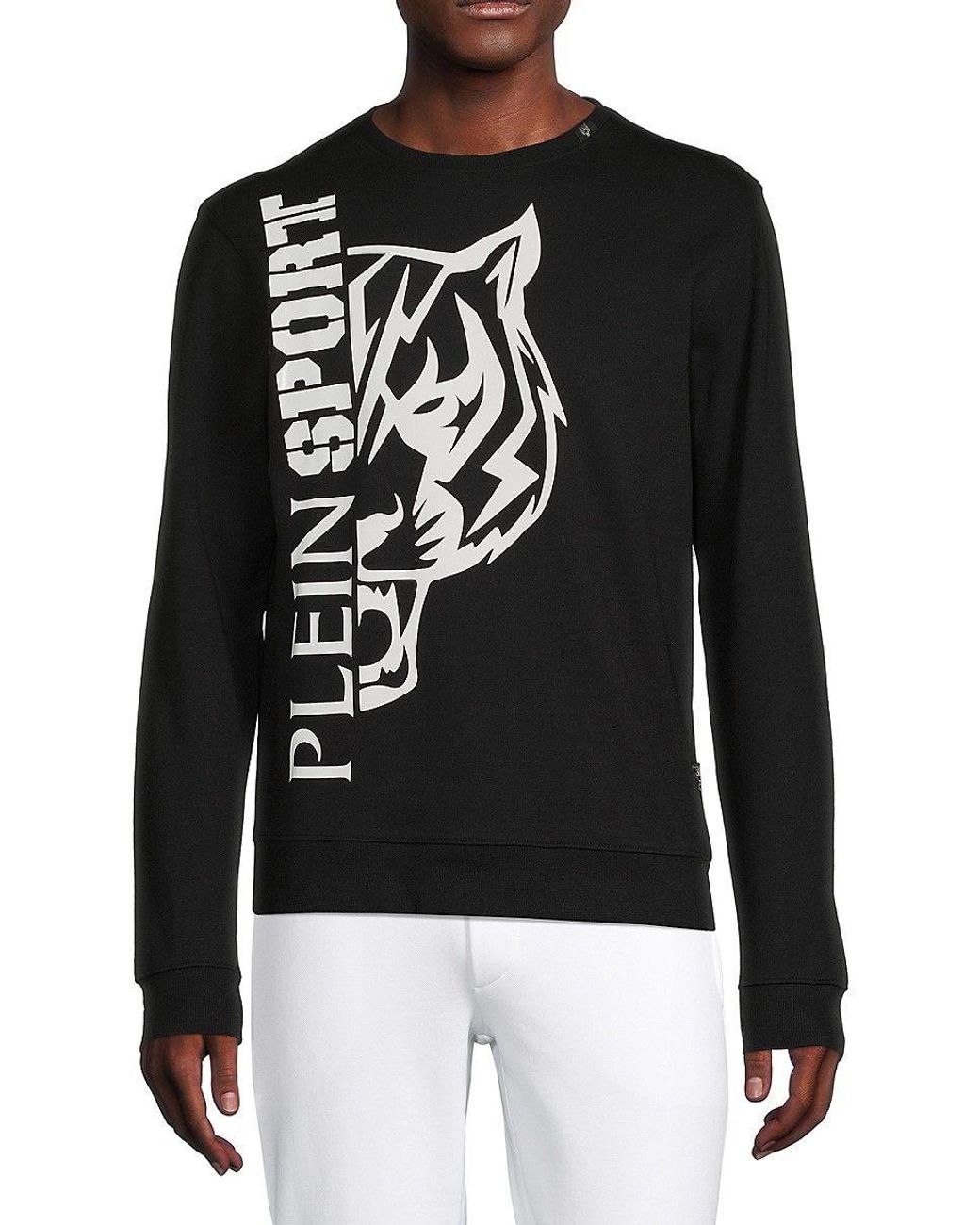 Philipp Plein Logo Tiger Graphic Sweatshirt in Black for Men | Lyst