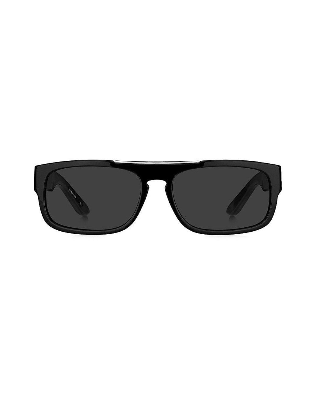 Givenchy Gv 57mm Rectangle Sunglasses in Black | Lyst