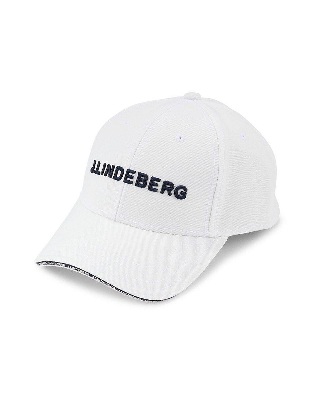 J.Lindeberg J.lindeberg Harry Logo Baseball Cap in White for Men | Lyst