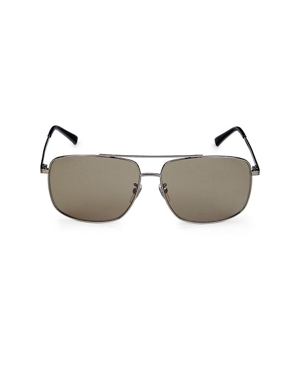 Gucci 63mm Square Aviator Sunglasses | Lyst
