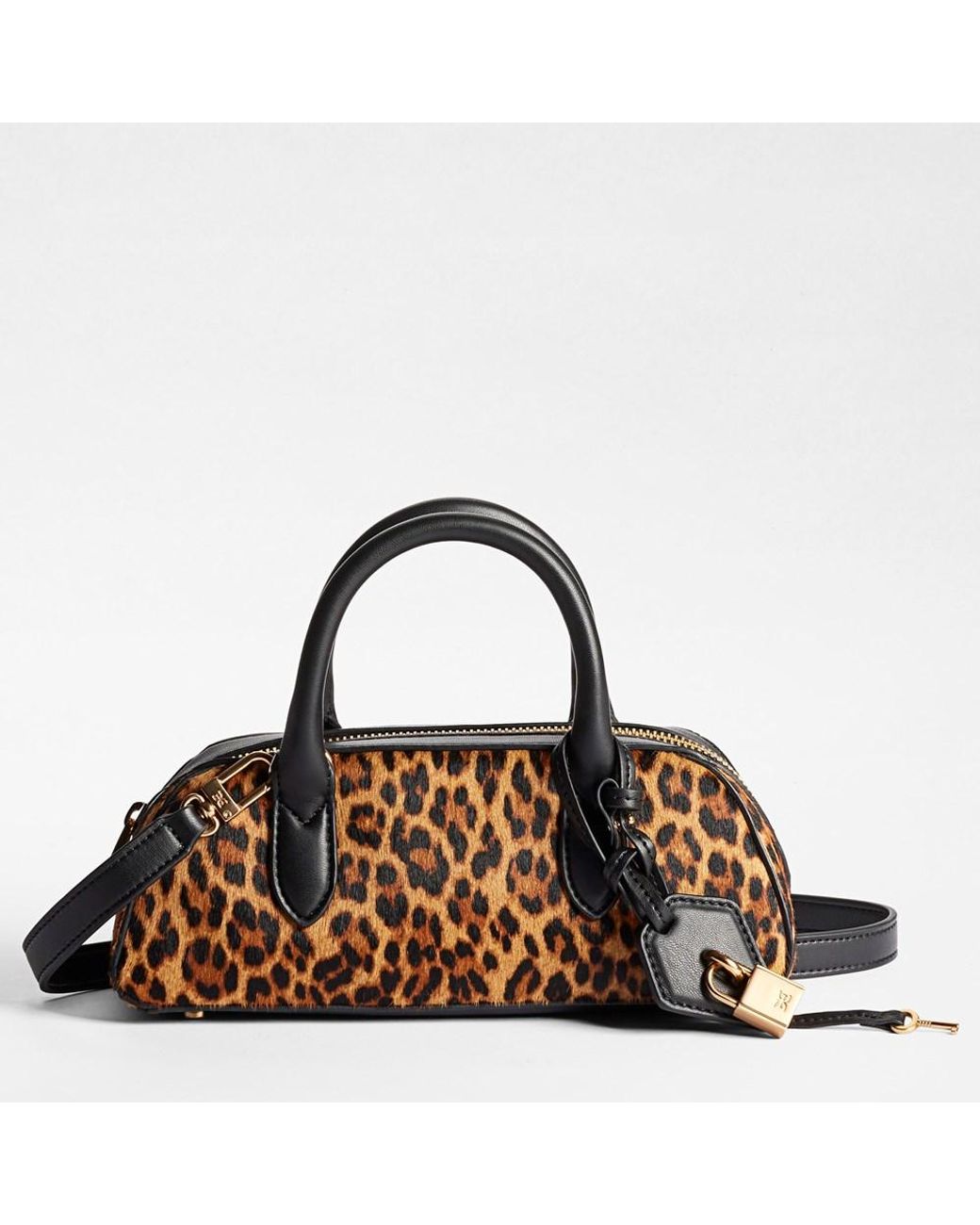 Sam Edelman Nori Micro Bowler Satchel Leopard in Brown | Lyst
