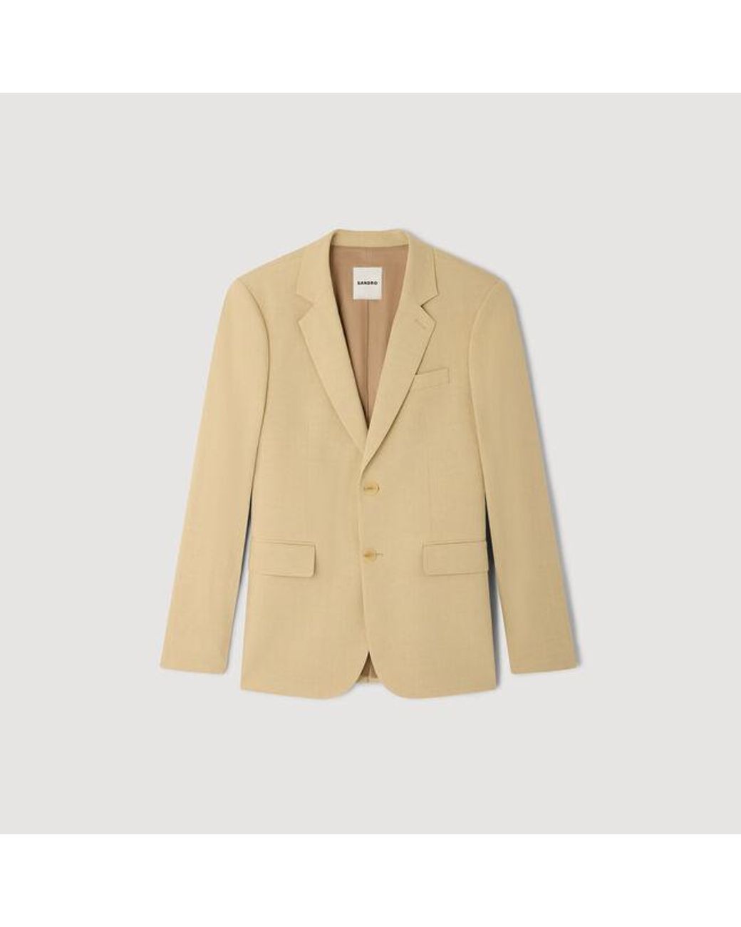 Sandro Metallic Classic Linen Suit Jacket for men