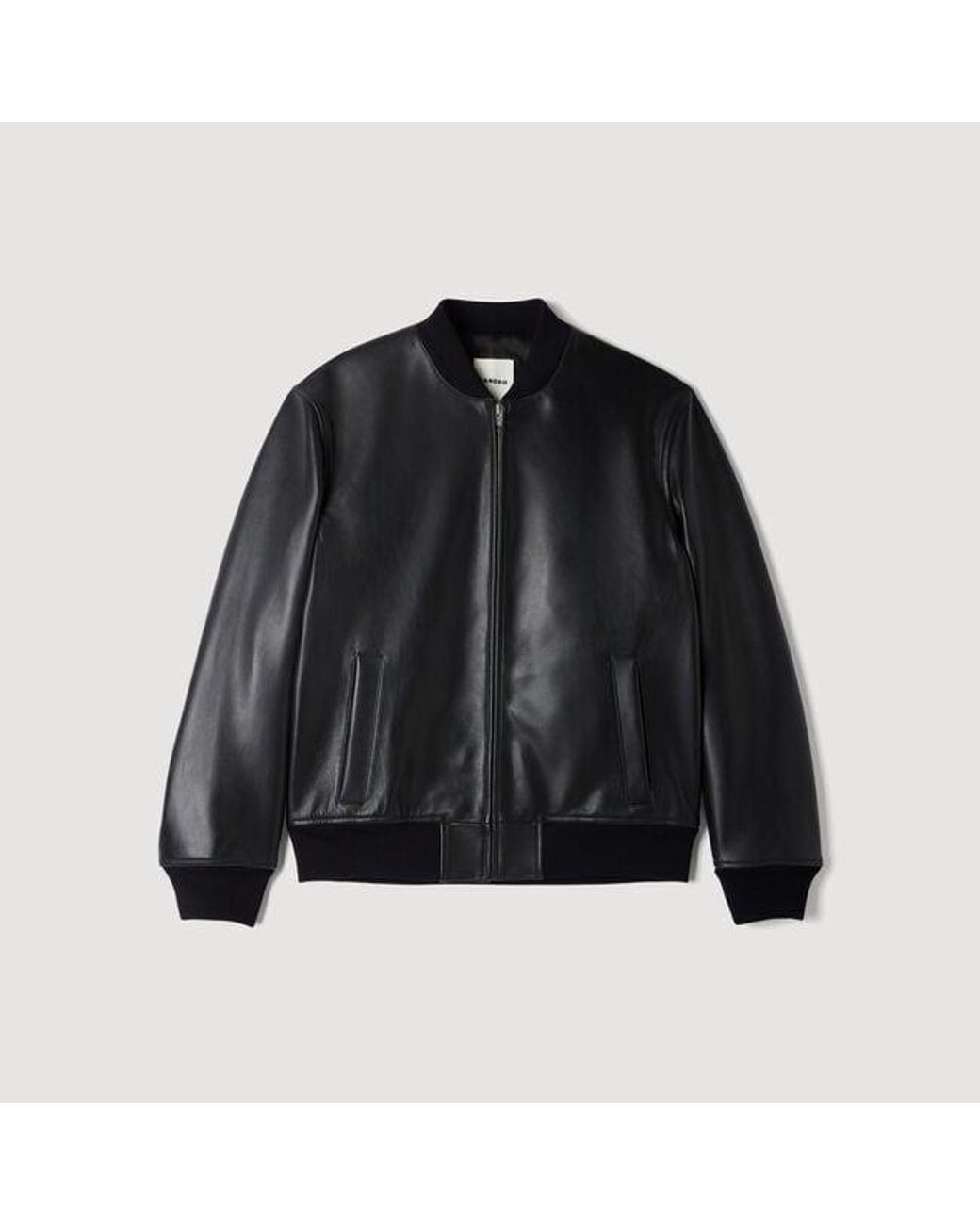 Sandro Blue Leather Jacket for men