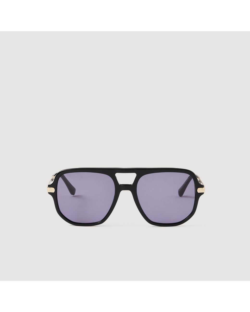 Sandro Purple Metal And Acetate Sunglasses