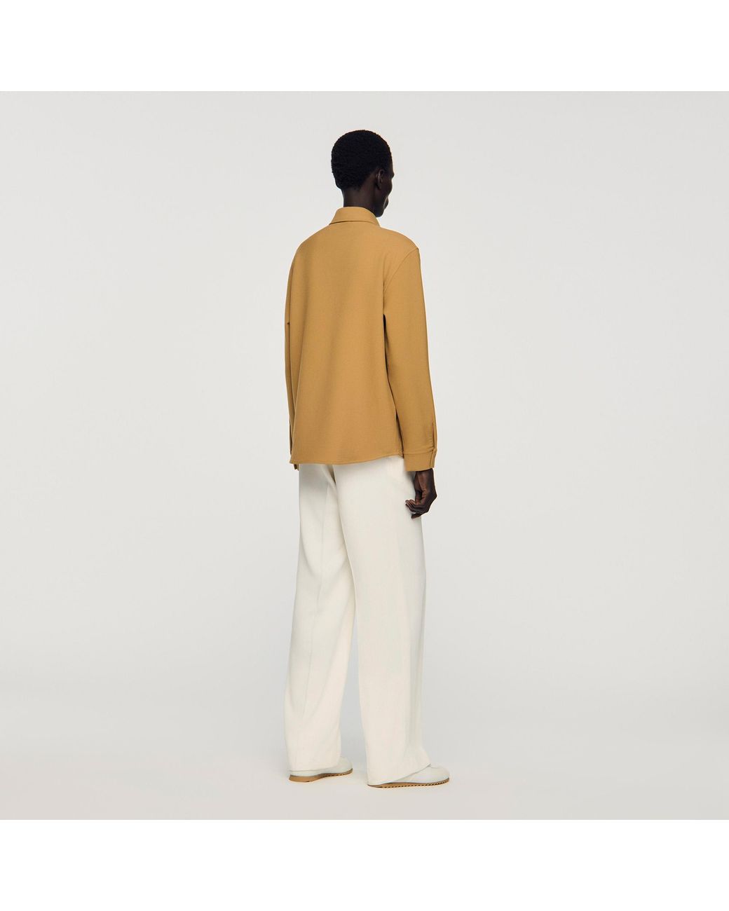 Sandro Metallic Long-Sleeved Jersey Shirt for men