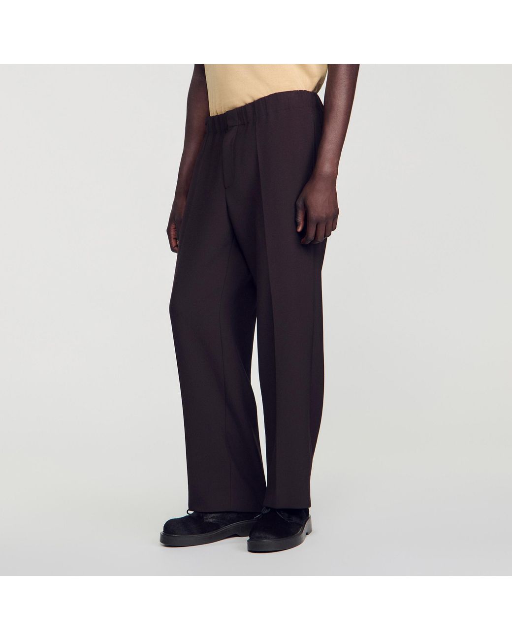 Sandro Gray Wide-Leg Trousers for men