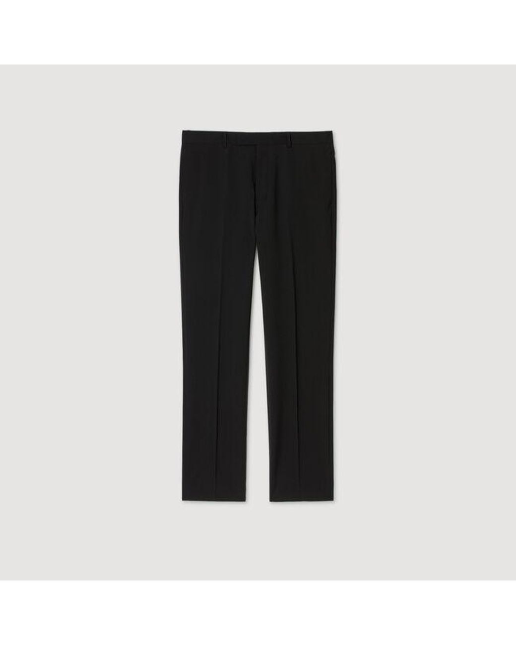 Sandro White Satin Detail Trousers for men