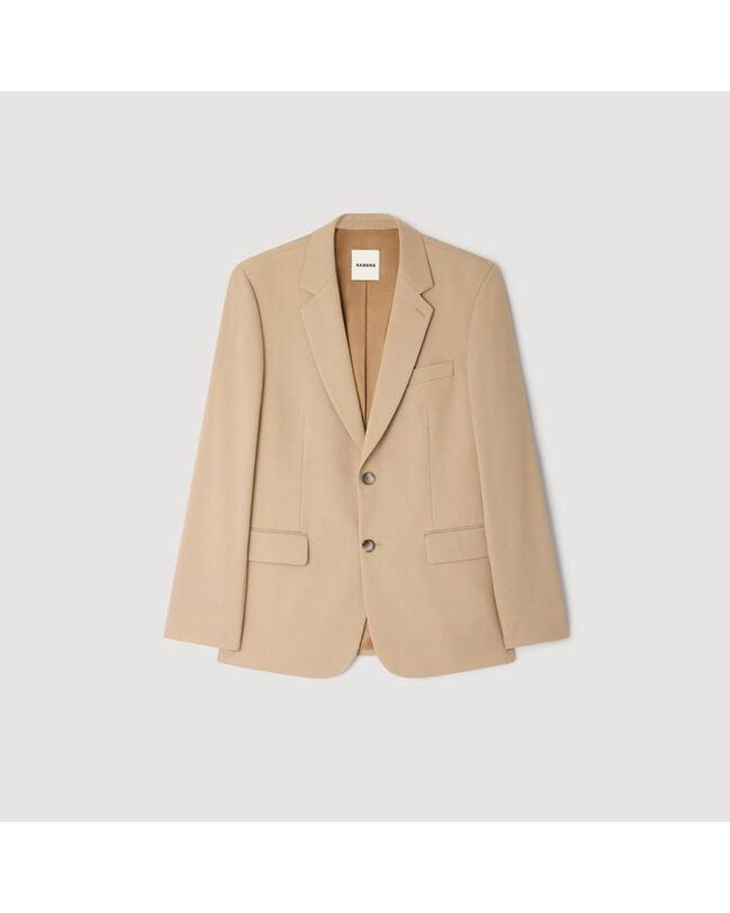 Sandro Natural Wool Suit Jacket for men