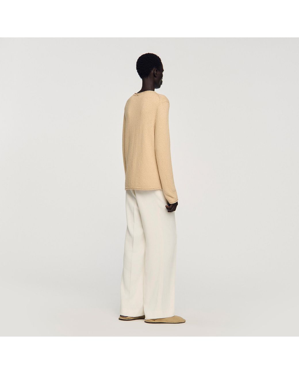 Pull en coton effet bouclette Sandro pour homme en coloris Natural