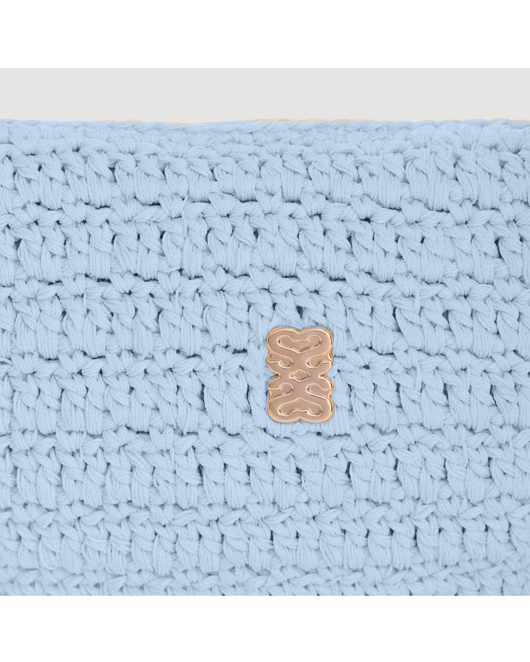 Sandro Blue Crochet Small Leather Goods