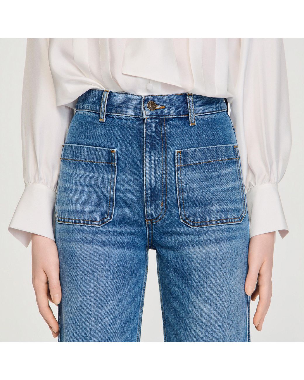 Sandro Blue Faded Jeans