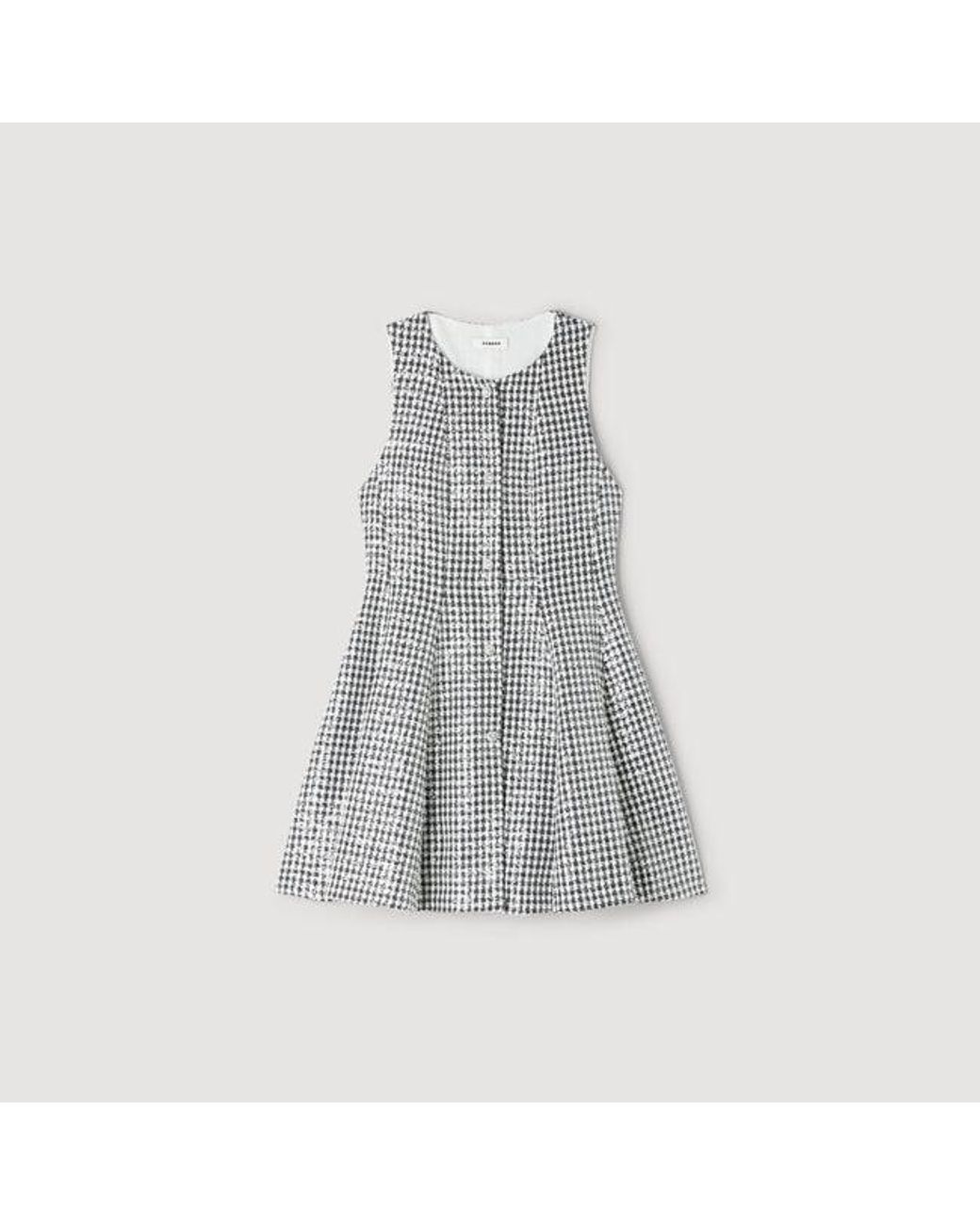 Sandro Multicolor Tweed And Sequin Short Dress