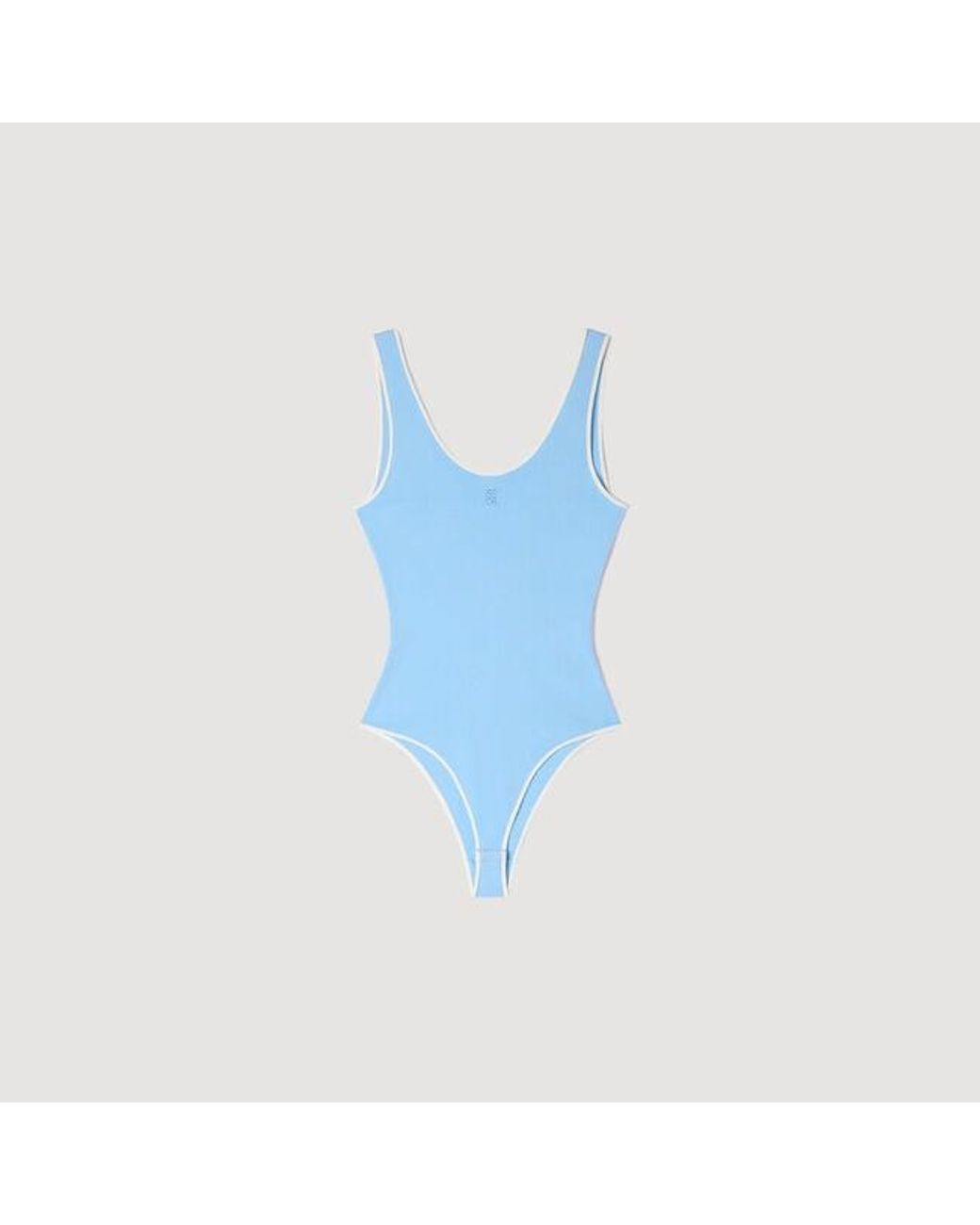 Sandro Blue Knit Bodysuit