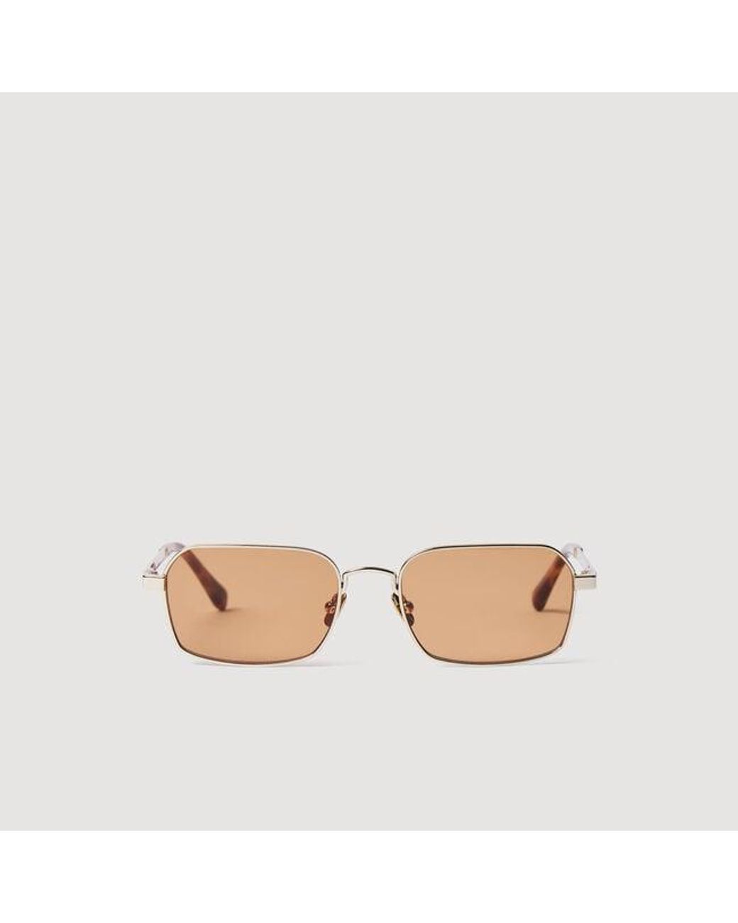 Sandro Pink Acetate And Metal Sunglasses