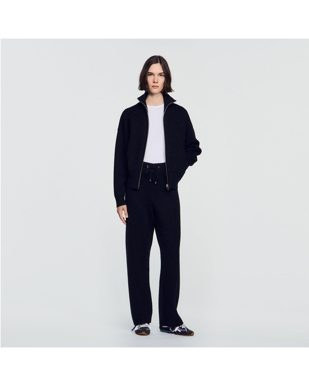 Sandro Blue Rhinestone Jogging Trousers