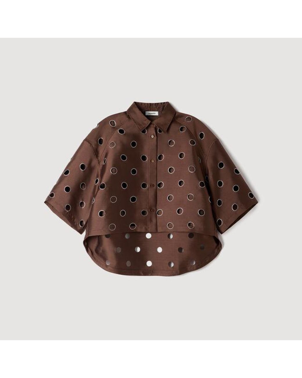 Sandro Red Rhinestone Shirt