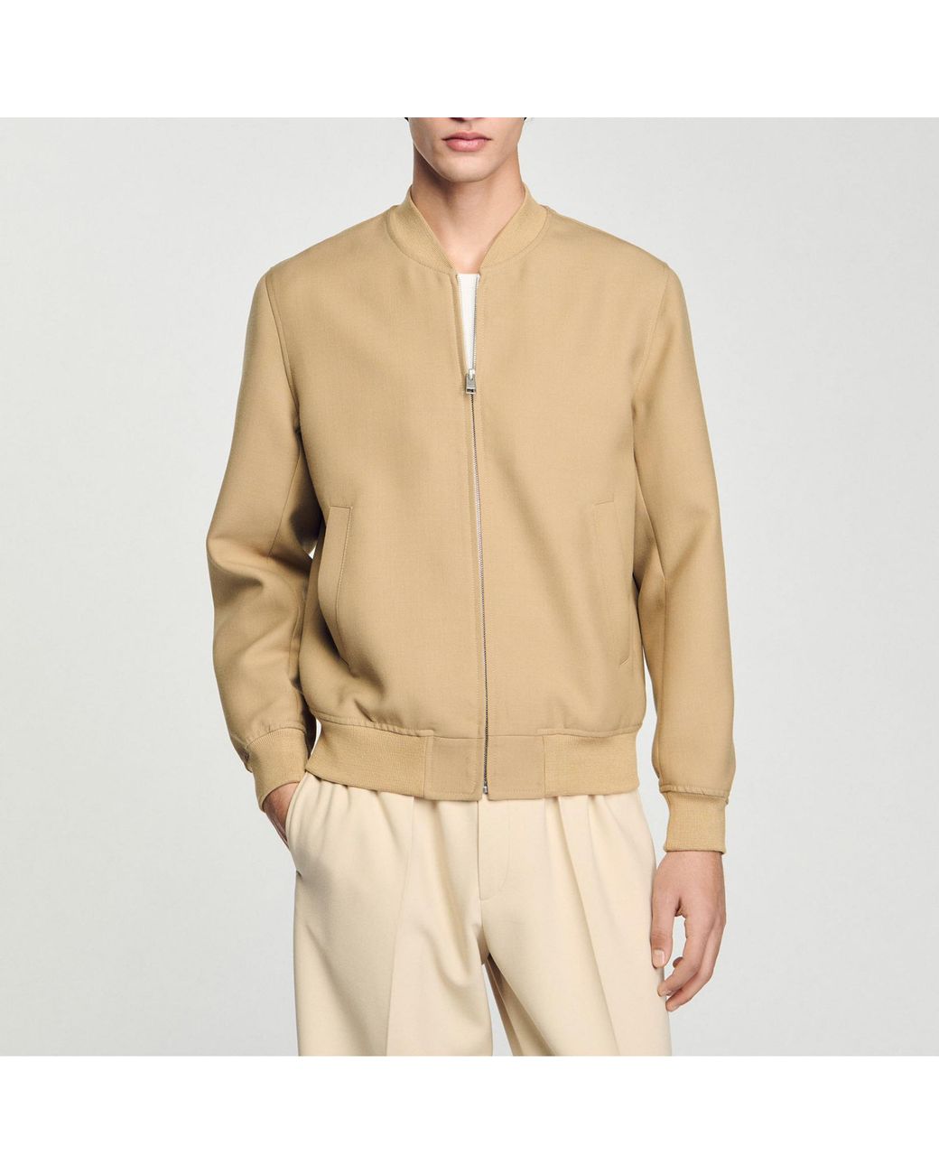 Blouson zippé Sandro pour homme en coloris Natural