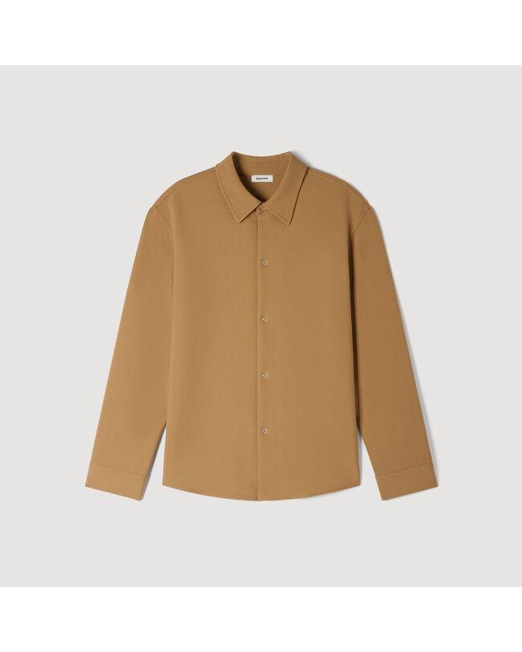 Sandro Metallic Long-Sleeved Jersey Shirt for men