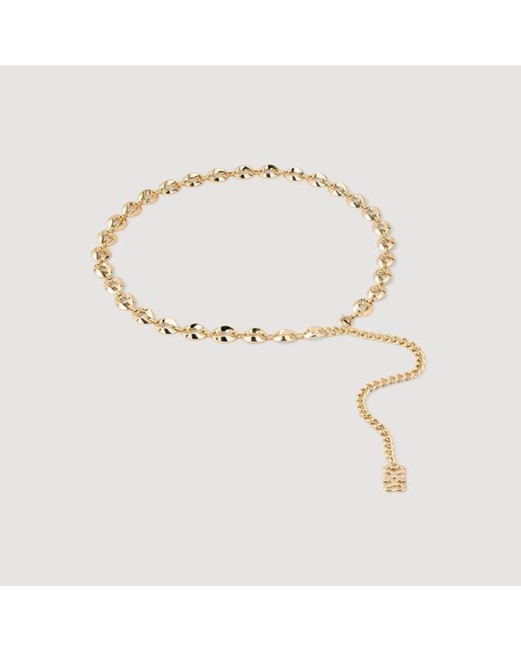 Sandro Metallic Chain Belt