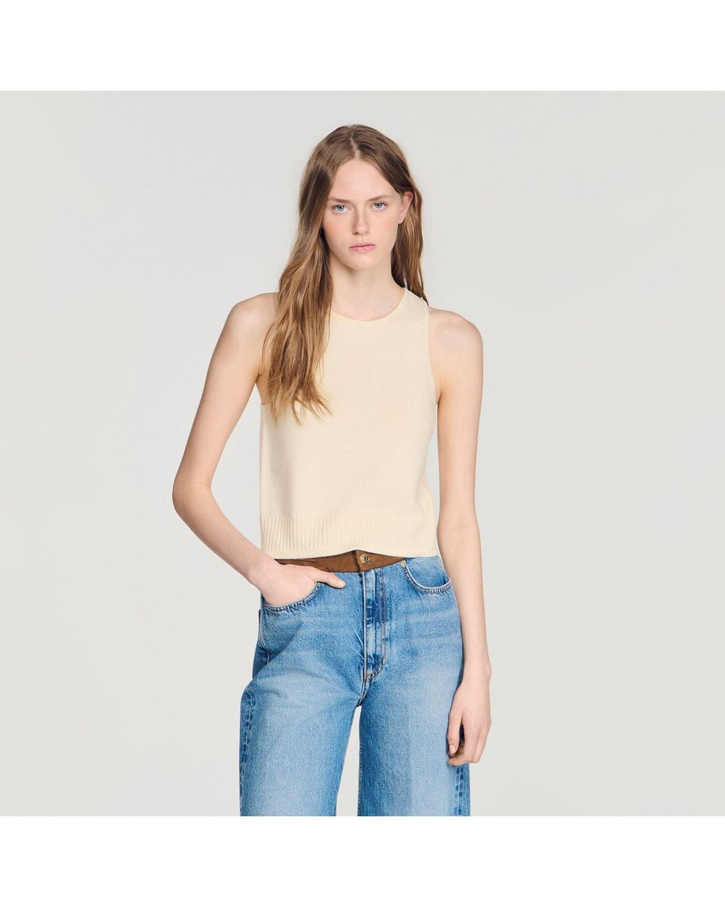 Pull sans manches Sandro en coloris Blue