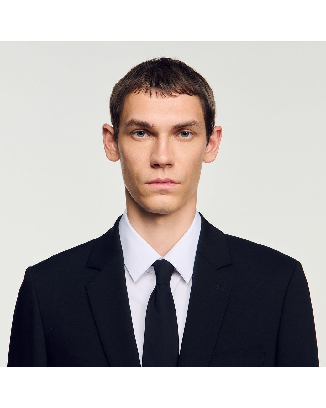 Sandro Blue Virgin Wool Suit Jacket for men