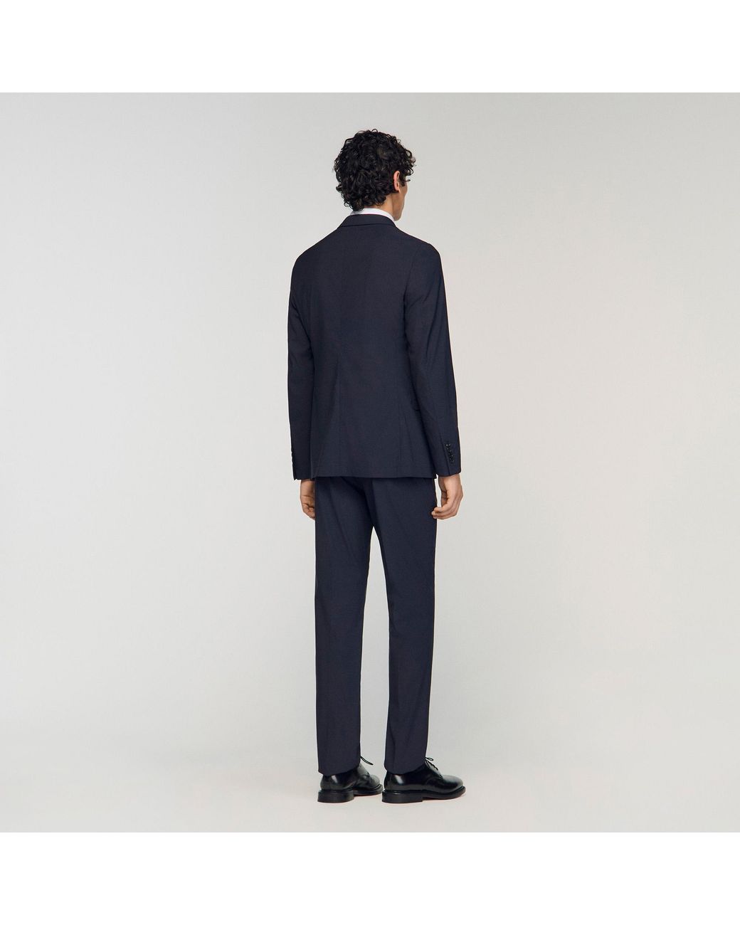 Sandro Blue Wool Suit Jacket for men