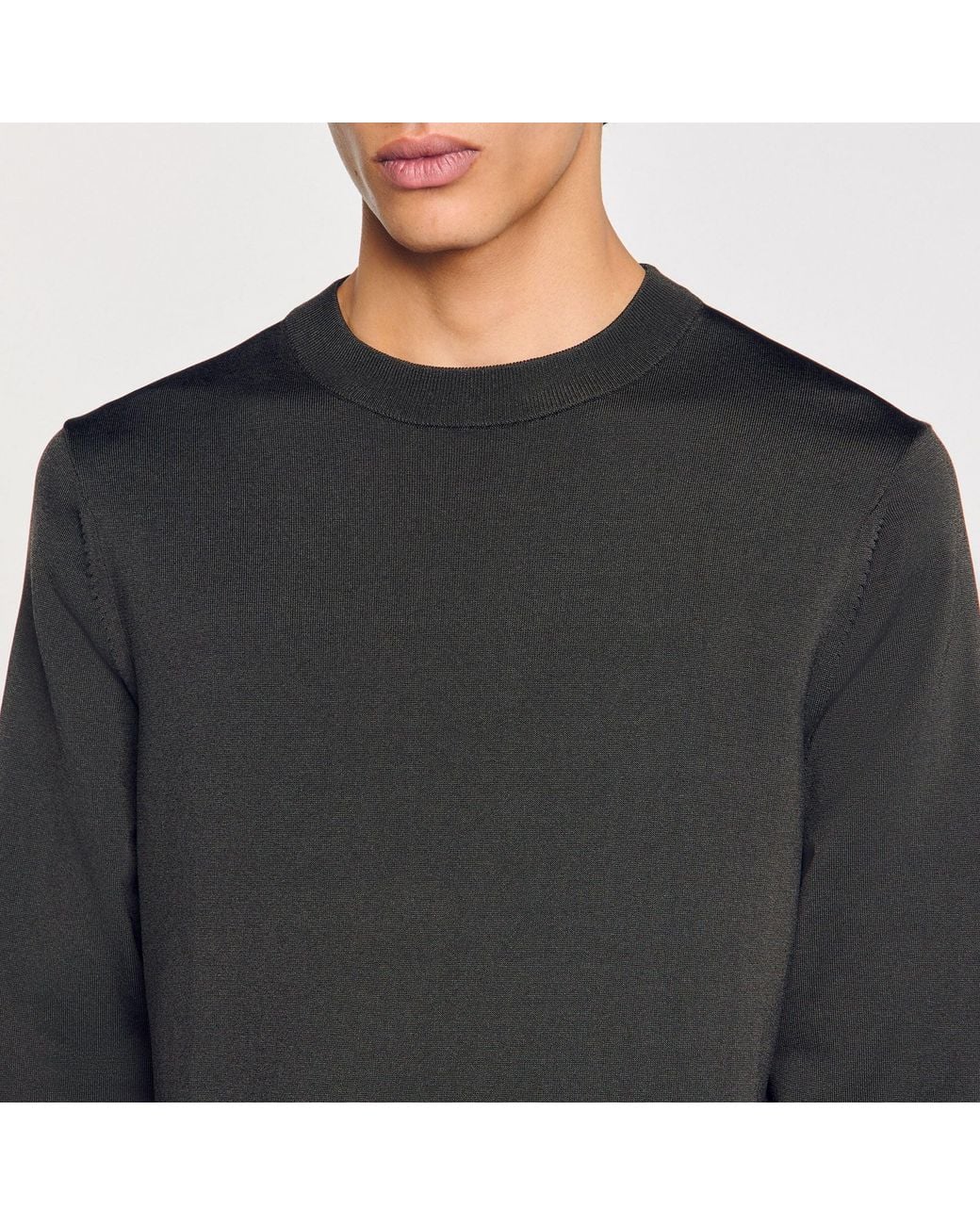 Pull en maille fine Sandro pour homme en coloris Black