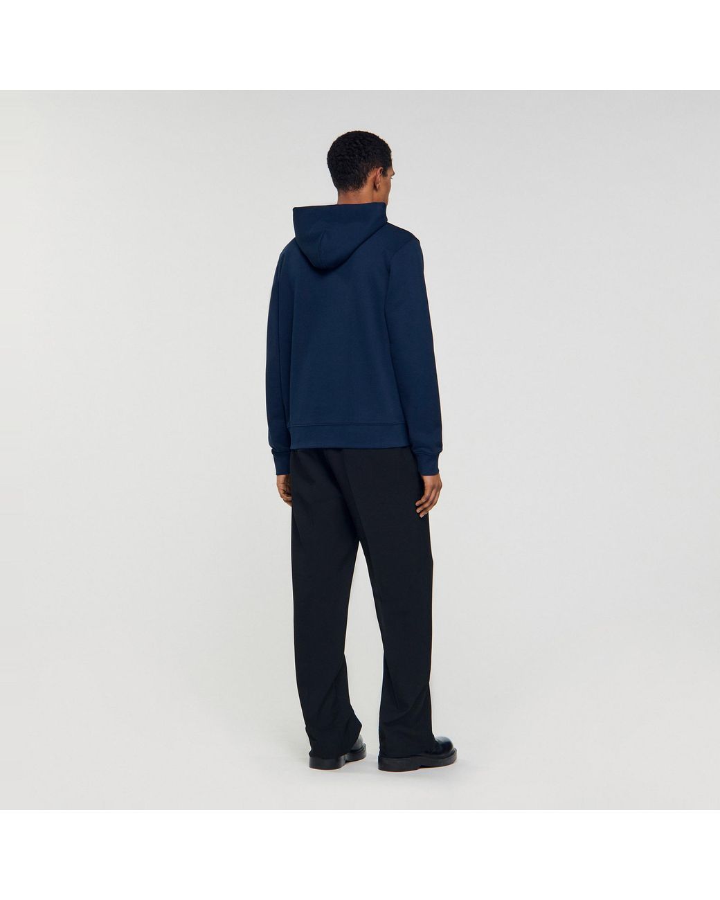 Sweatshirt à patch en cuir Sandro pour homme en coloris Blue